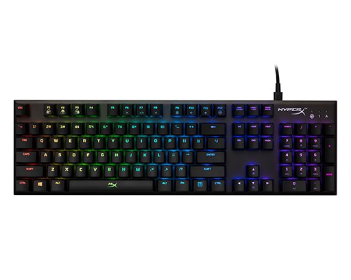  <b>Mechanical Gaming Keyboard:</b> HyperX Alloy FPS, RGB LED - <b>Cherry MX Speed Silver</b>  